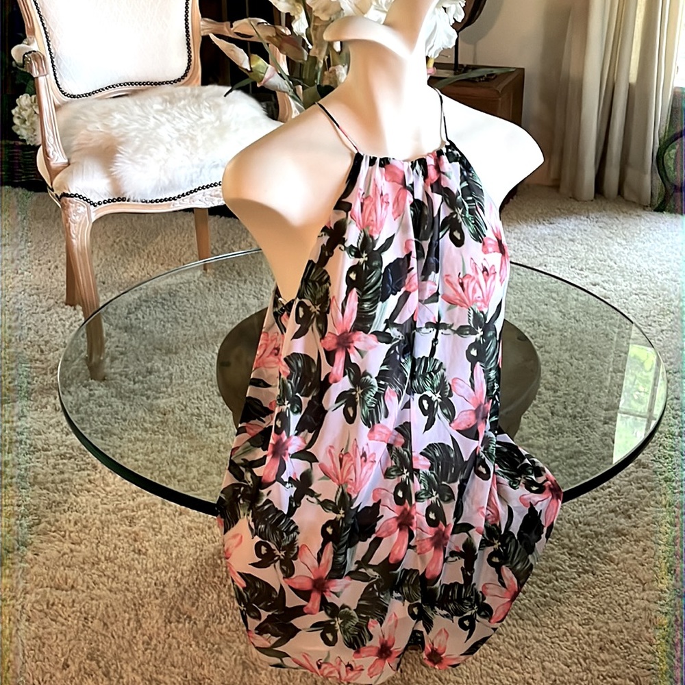 Vince Camuto Fancy Floral Tank Sz S